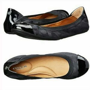 Coach Wanda Ballet Slip-On Flats Shoes Black